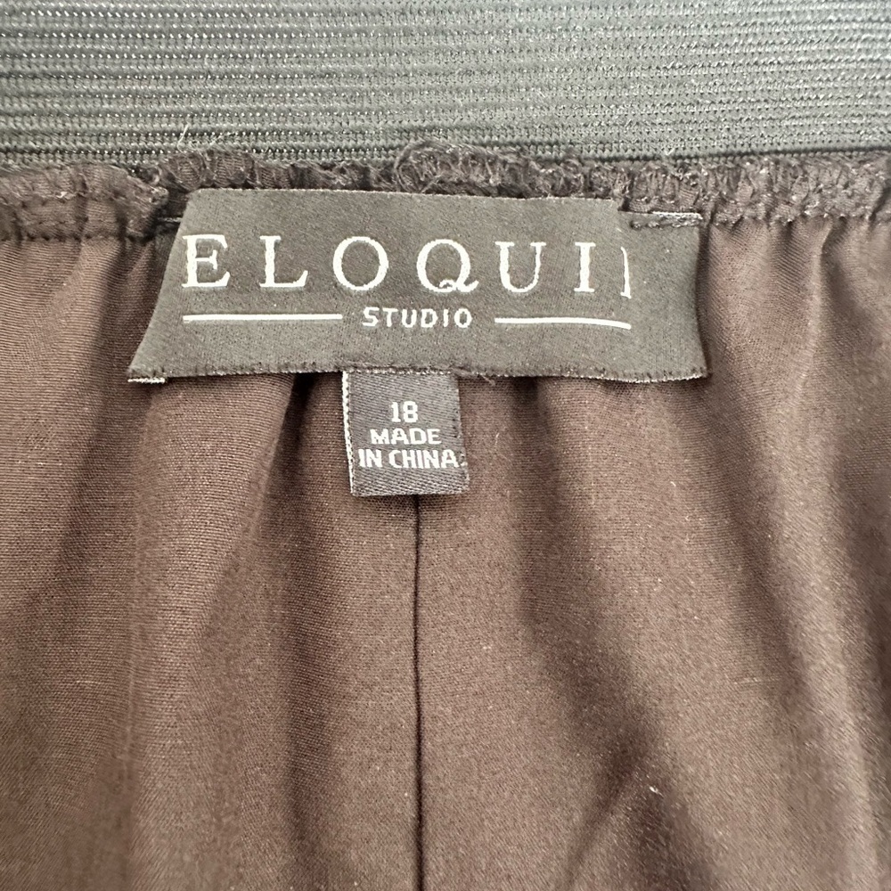 Eloquii Plus Size Black Pleated Lace Skirt - Picture 4 of 10